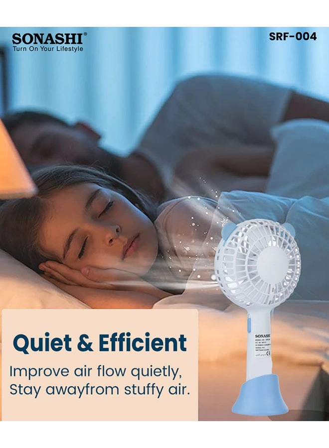Rechargeable Mini Fan - 4 Inch 2 Speeds 5V USB