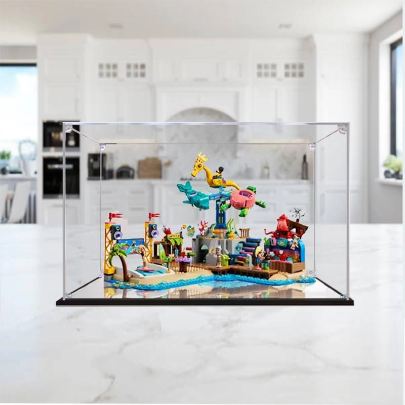 LEGO Friends Display Case (41737) - 15.74x15.74x11.81in. Black Bottom 2mm