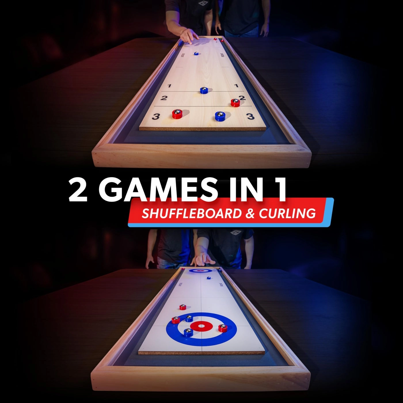 Shuffleboard and Curling - 2 in 1 Tabletop
