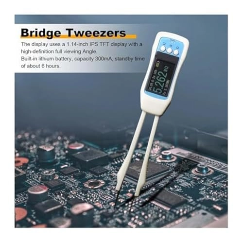 LCR Bridge Meter - Digital Display Handheld Tweezer Tester