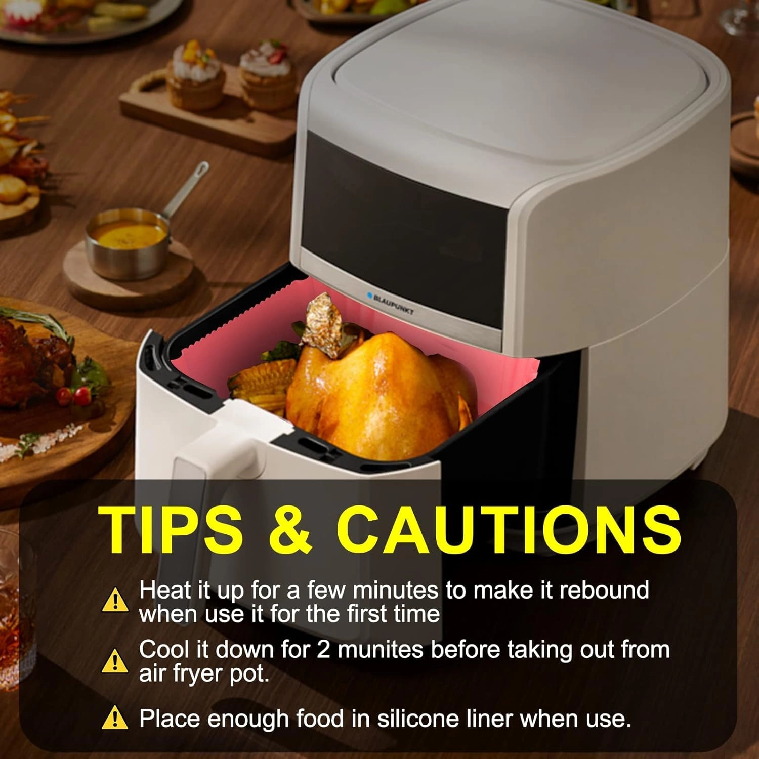 Silicone Air Fryer Liners - 3 Pcs