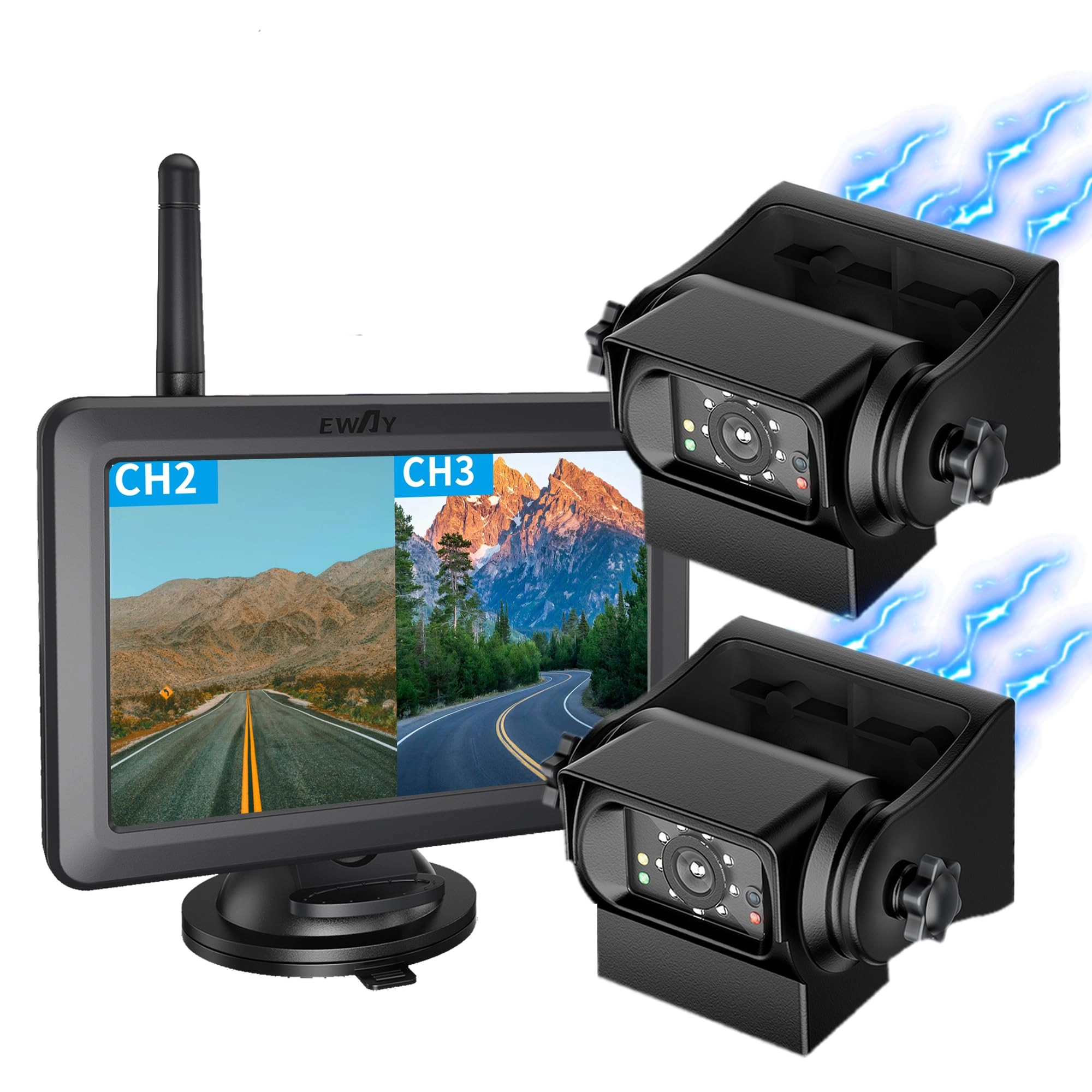 Wireless WiFi Magnetic Hitch Backup Camera - Night Vision 1080P