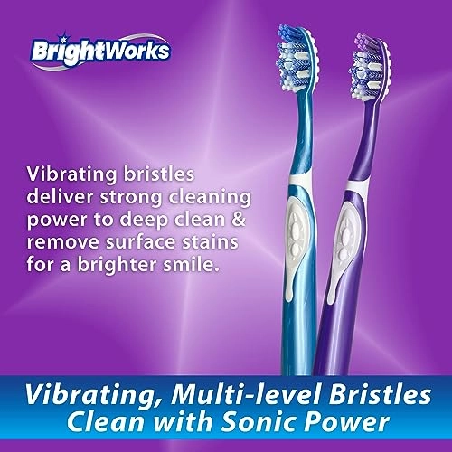 Sonic Battery Toothbrush - Soft Multi-Level Bristles Pack of 2