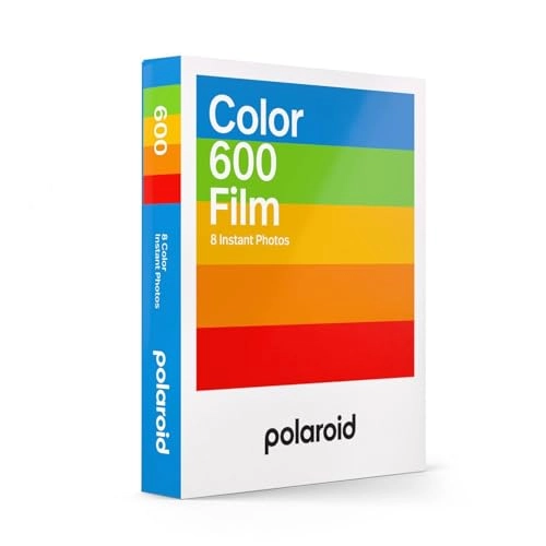 Color Film for 600 - 8 Sheets + Photo Album for Wide Prints - Holds 32 Photos + Cleaning Cloth
