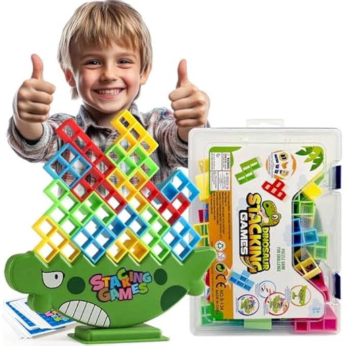 rayihni Dinosaur Stack Attack Balance Game - 3-8 48 pieces