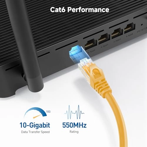 Cat 6 Ethernet Cable - 10ft Pack