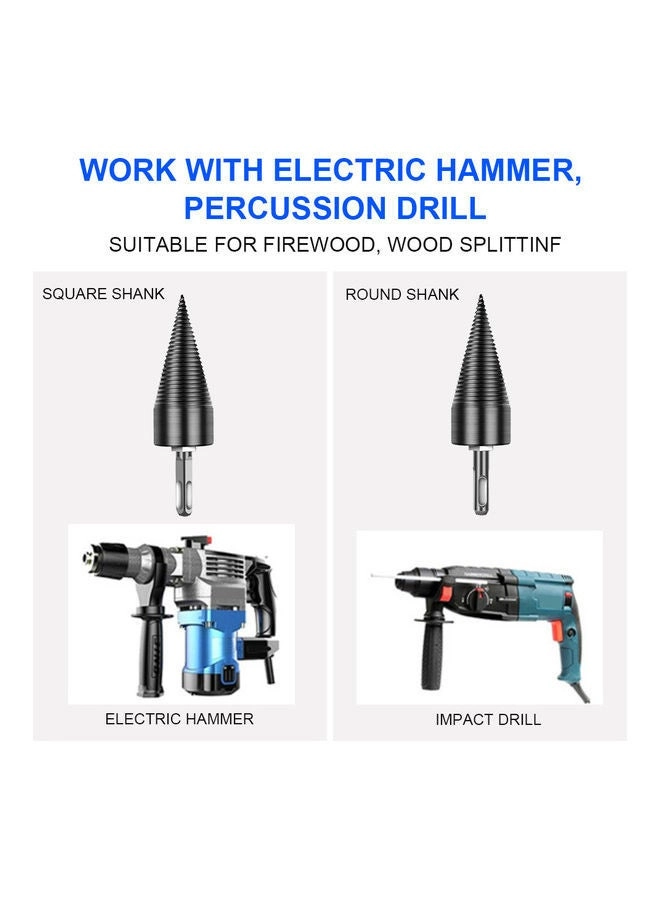 Square Shank Firewood Log Splitter Drill Bit - carbon steel 1 piece