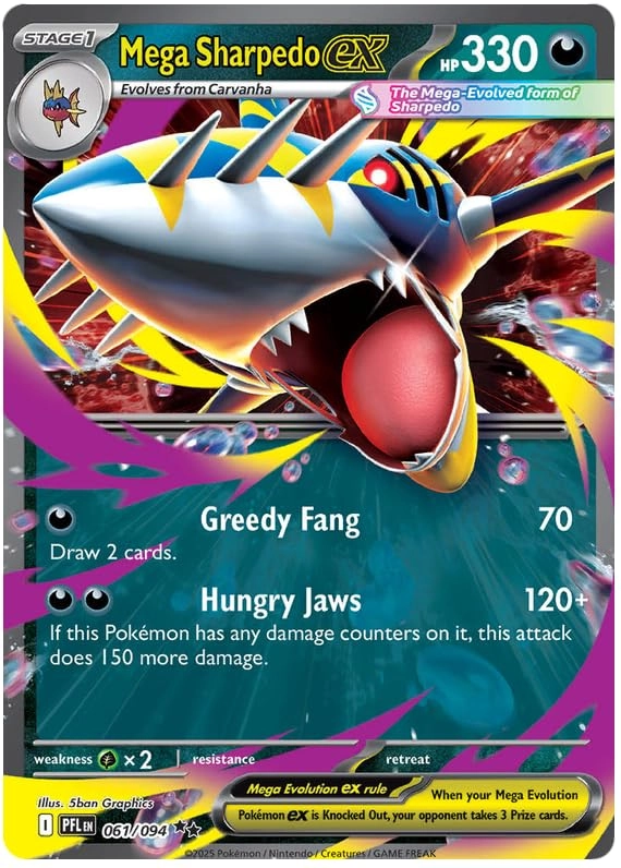 Pokémon Pokemon Mega Sharpedo ex 061/094 - 1pcs