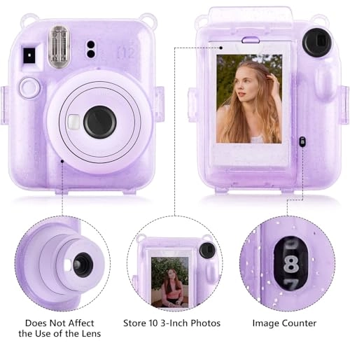 Instax Mini 12 Case - Instax Mini 12 Glitter