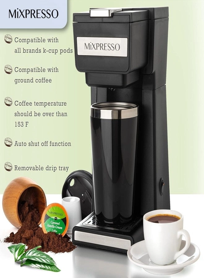 Personal Single Serve - 14oz Travel Mug Auto Shut Off Reusable Filter Bundle