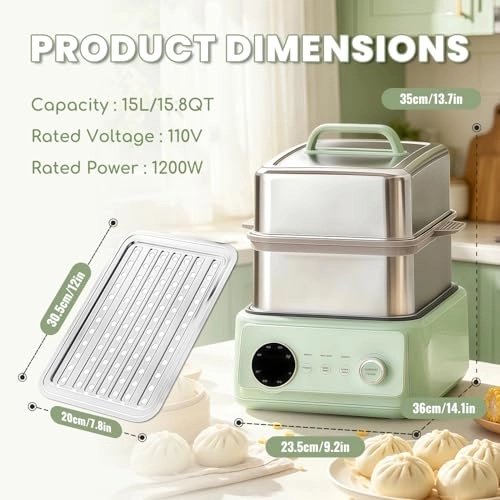 Electric Food Steamer - 15 Liters