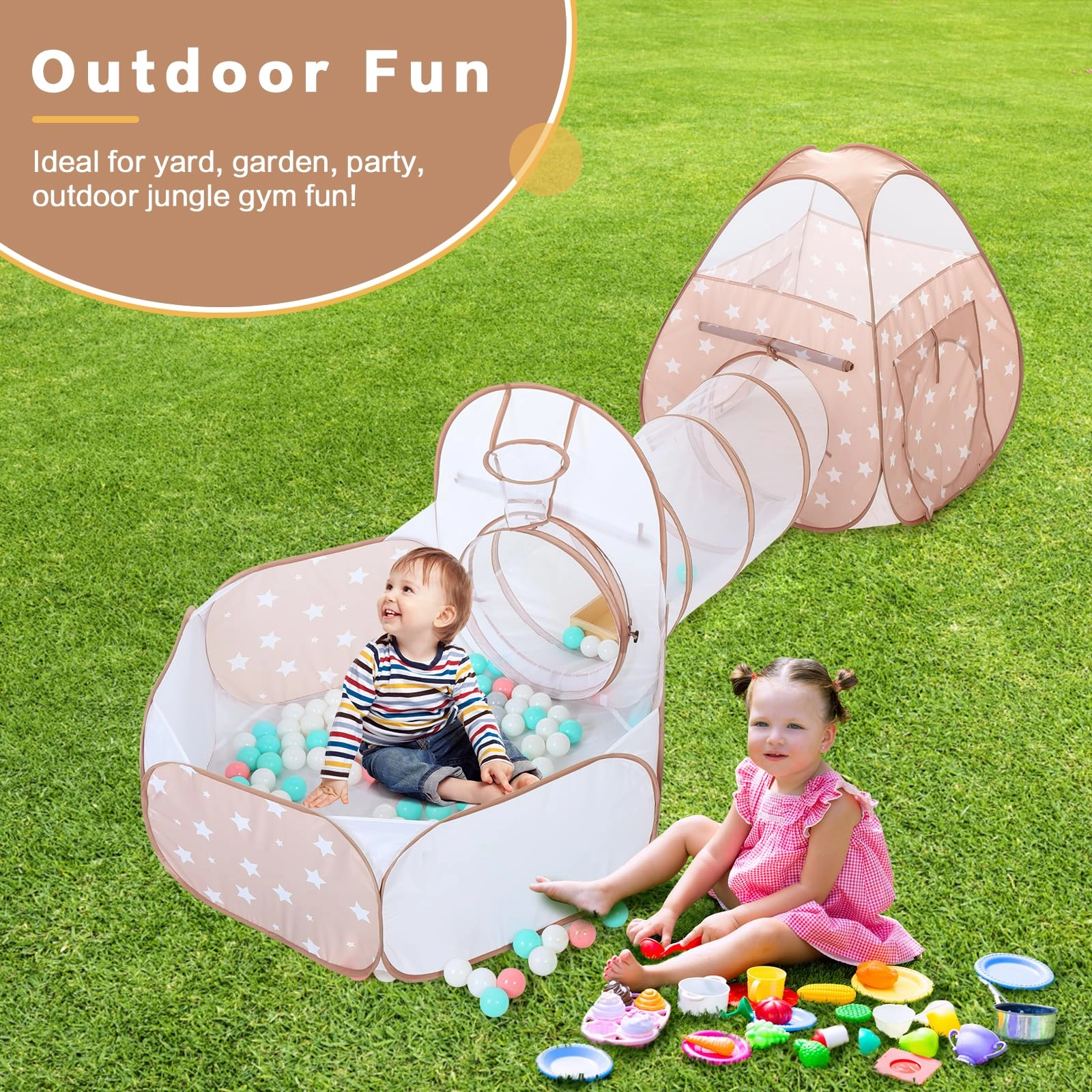 3 in 1 Kids Play Tent