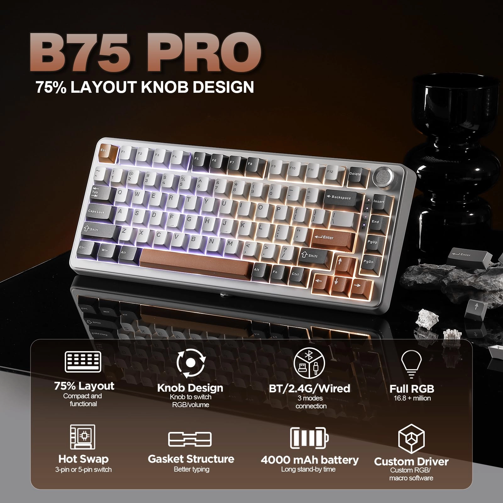 B75 PRO - 75% Wired/Wireless