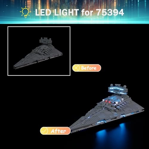 LED Light Kit for LEGO 75394 Star Wars Imperial Star Destroyer Set