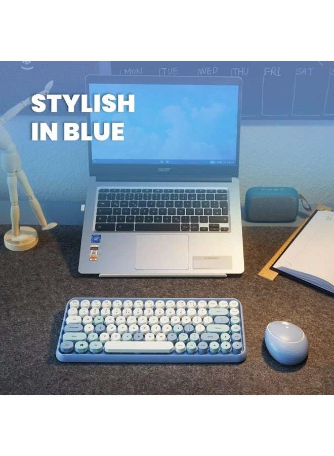 PERIDUO-713BL Mini Keyboard + Mouse - US Wireless