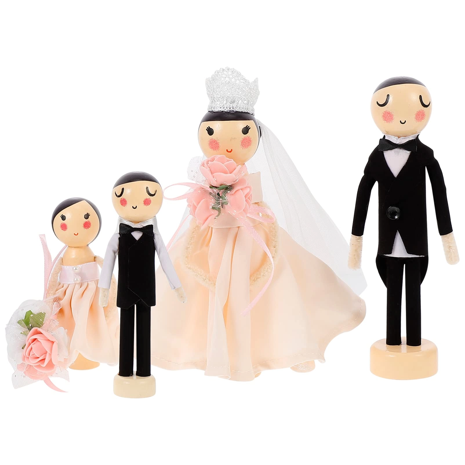 BESPORTBLE Wooden Wedding Statue Set - wood