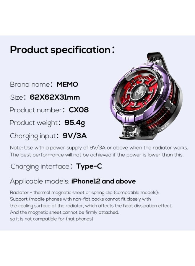 CX08 Ai - 23W Magnetic Smartphone Cooler for iPhone 12/13/14/15