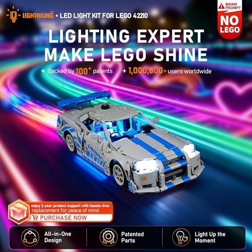 LED Light for Lego 42210 - 2-Fast-2 Furious Nissan Skyline GT-R (R34) Speedster