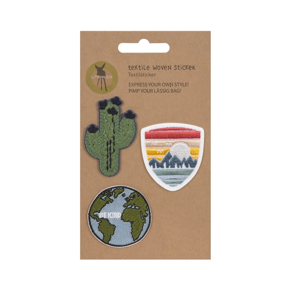 Worldwide Sticker Book Textile Woven 3 pcs