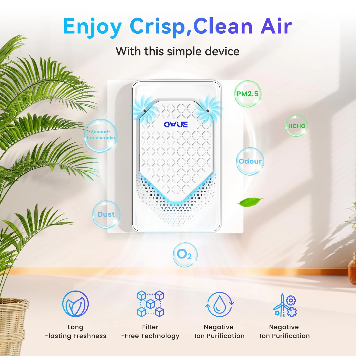 Air Ionizer - 8Pack Filterless Plug In Pack