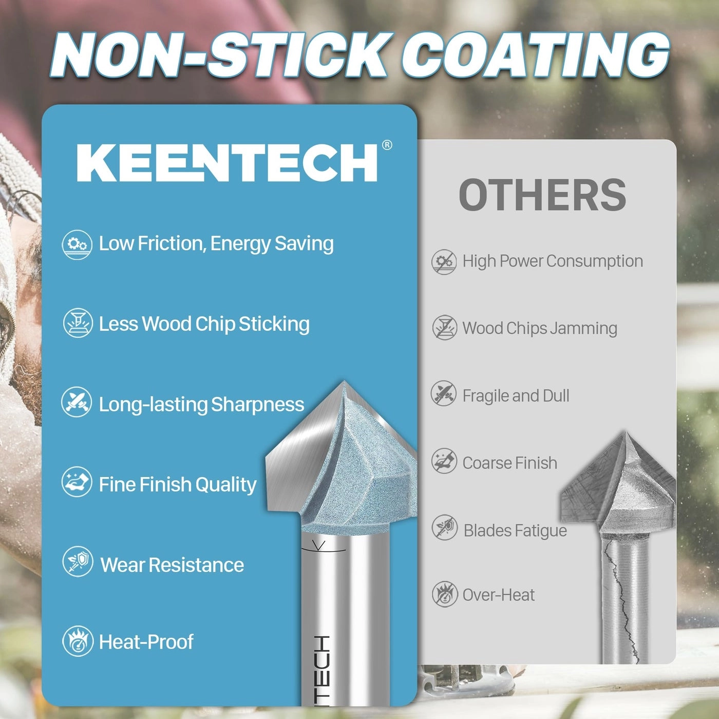 90-Degree V-Groove Router Bit - 1/2" 1/4"