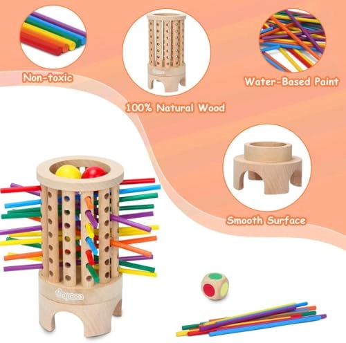 Wooden Family Board Game - 3 years and up 36 pieces