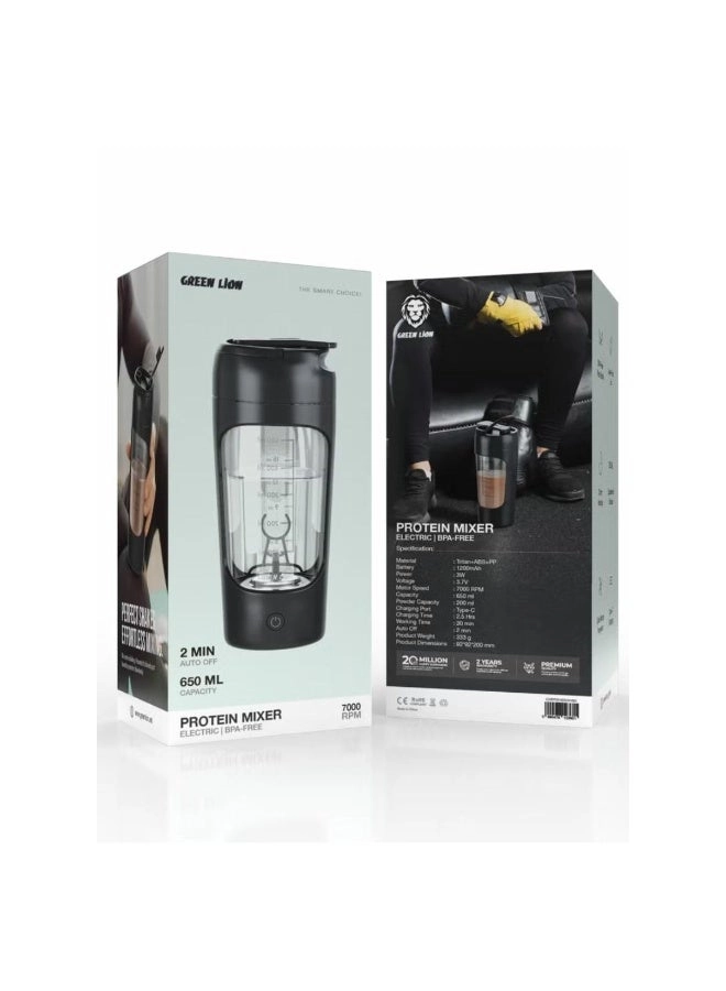 Protein Mixer Shaker Tritan 650 ml - Rechargeable Type-C Charging