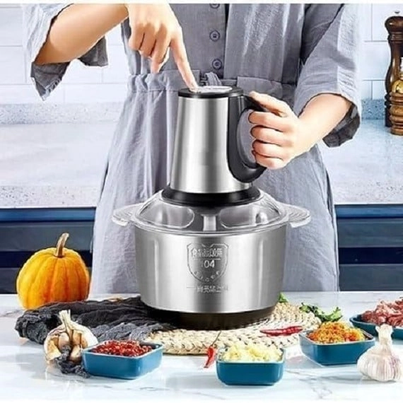 Meat Grinder & Food Processor - 500W 4 Stainless Steel Blades