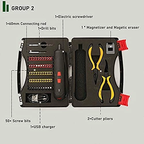Cordless Electric Screwdriver - 5N·M MAX Rechargeable USB Charging