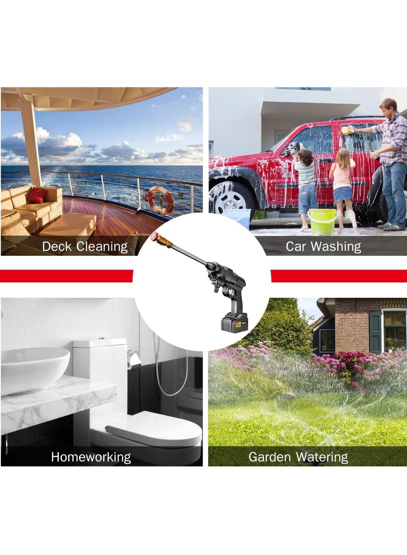 Cordless Portable Washer - 48V 200W 30Bar