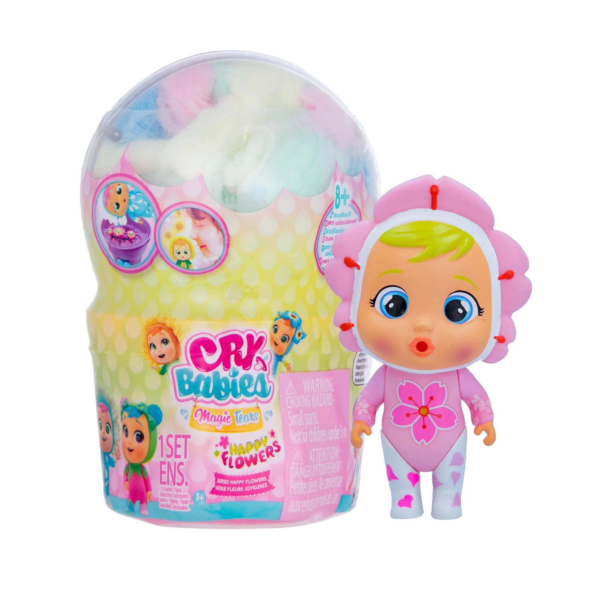CRY BABIES Magic Tears Happy Flowers - 9 Surprises Mystery Doll Ages 3+