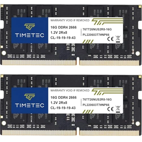 Timetec DDR4 SODIMM - 32GB 2666MHz 260 Pin DDR4