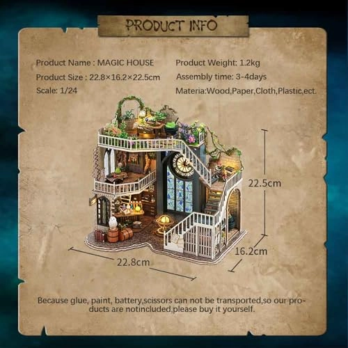 DIY Miniature House Kit - Magic Workshop 1:24
