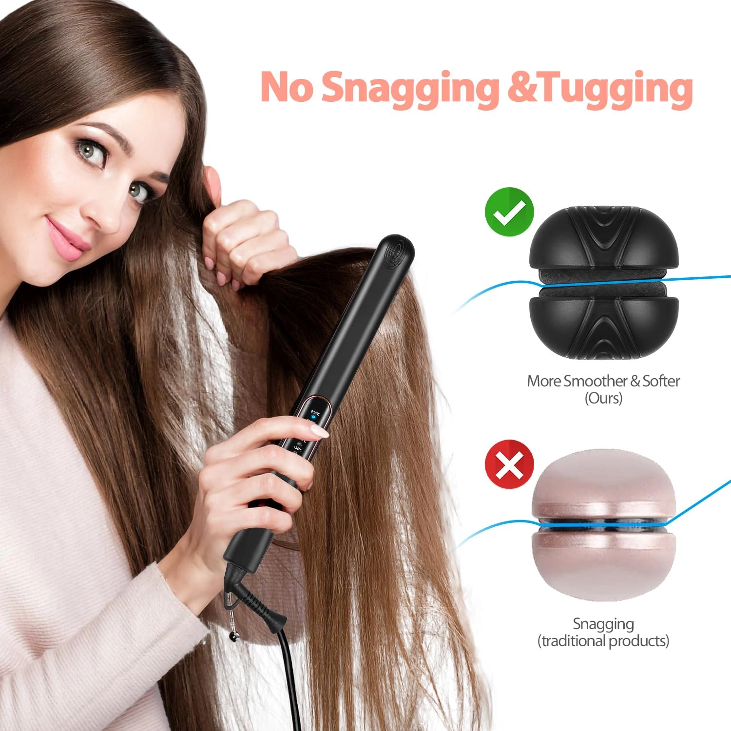 2 in 1 Straightener and Curler - 1 inch