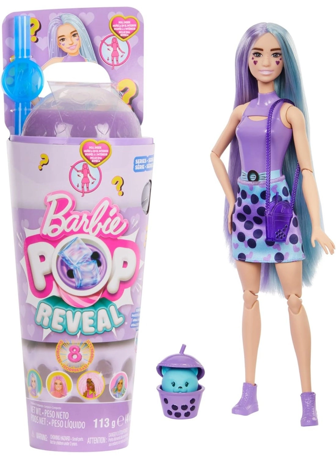 Taro Milk Fashion Doll - Bubble Tea Scented Puppy 8 Color Changing Surprises Ages 3+