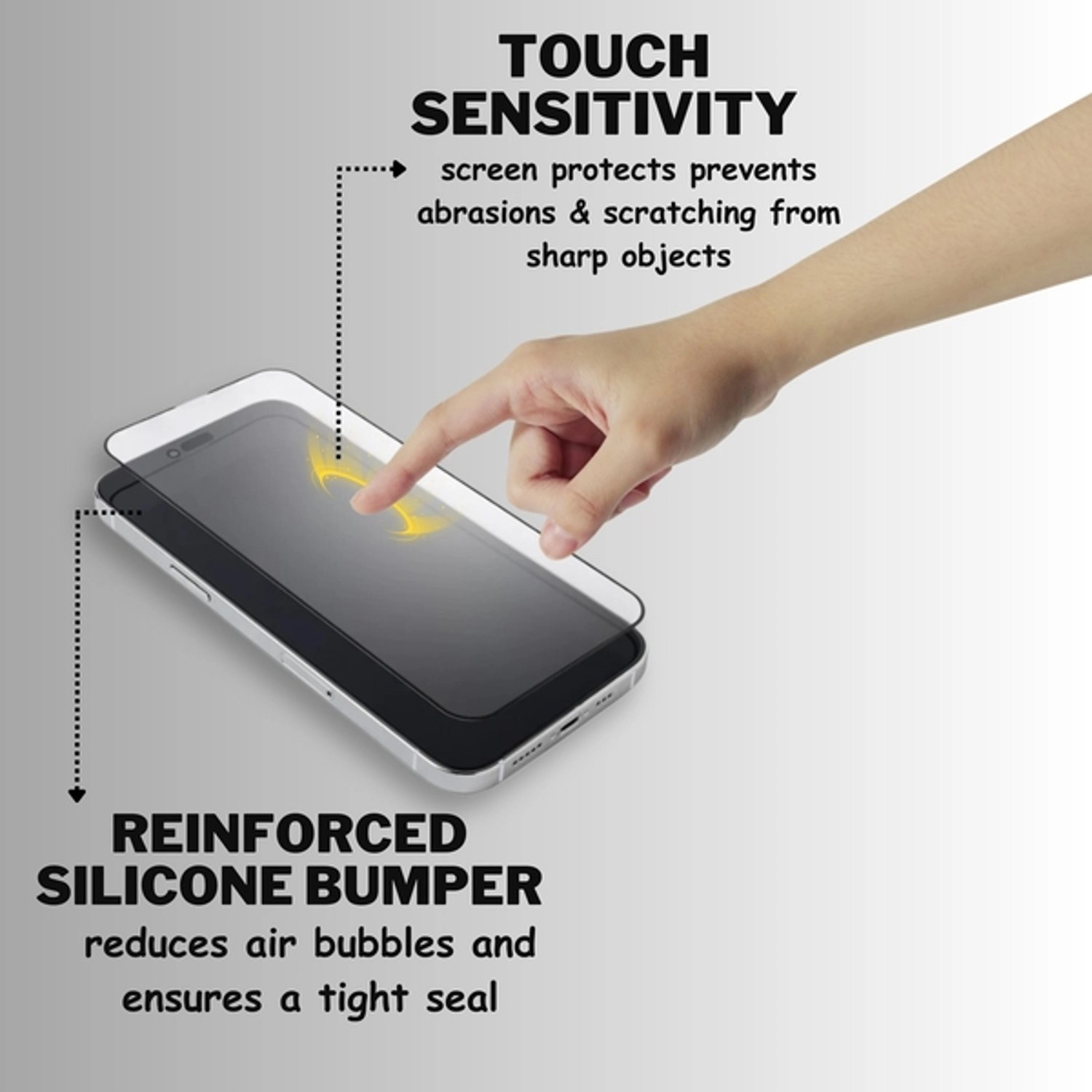 Clear Tempered Glass Screen Protector for iPhone 14 Pro Max