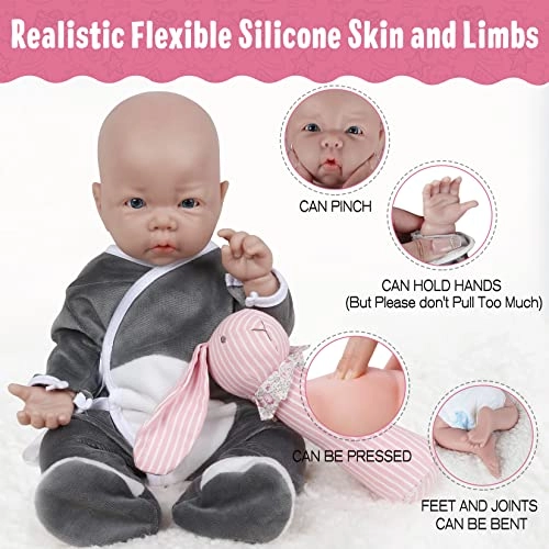 Reborn Baby Doll - 17 inch Silicone Boy Ages 3+