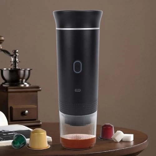 Portable Coffee Maker - 2500mAh One-Button Capsule Brewing