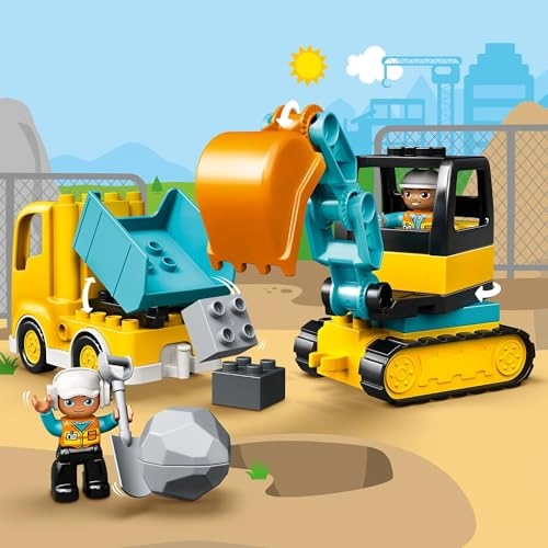 Construction Truck and Tracked Excavator (10931)