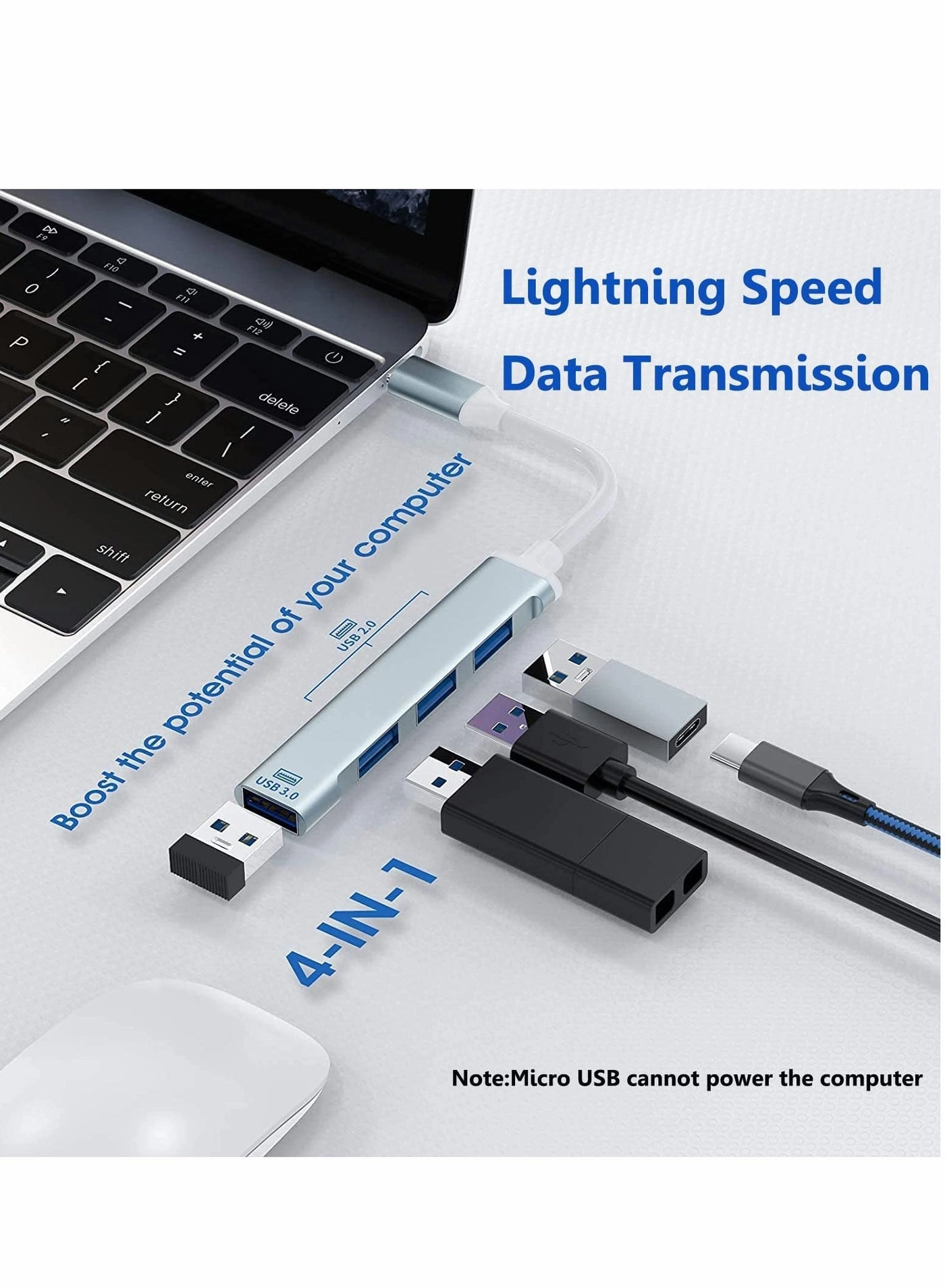 USB C Hub - 4-Port Type C