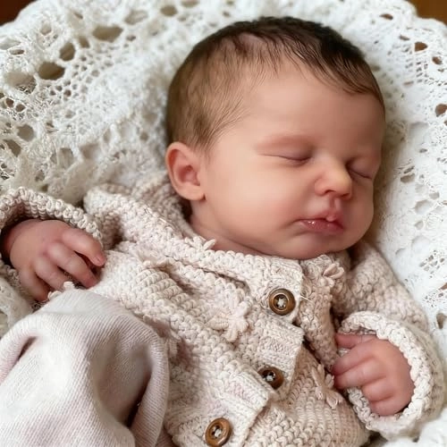 LOULOU Reborn Baby Doll - 20 Inch Soft Cloth Body & Vinyl Limbs Sleeping Ages 3+