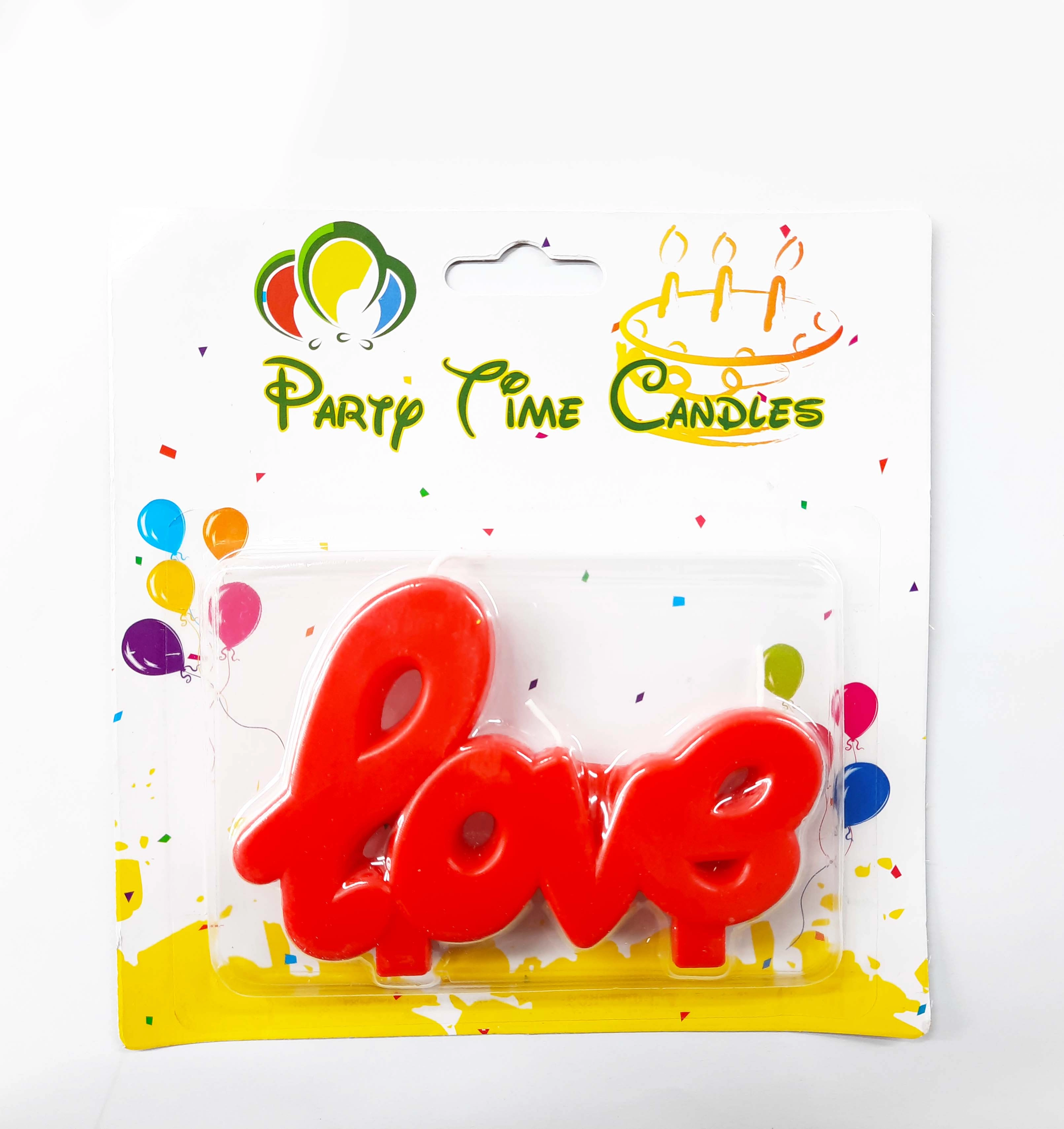 Party Time Trading LLC LOVE Cursive Letter Shape Candle