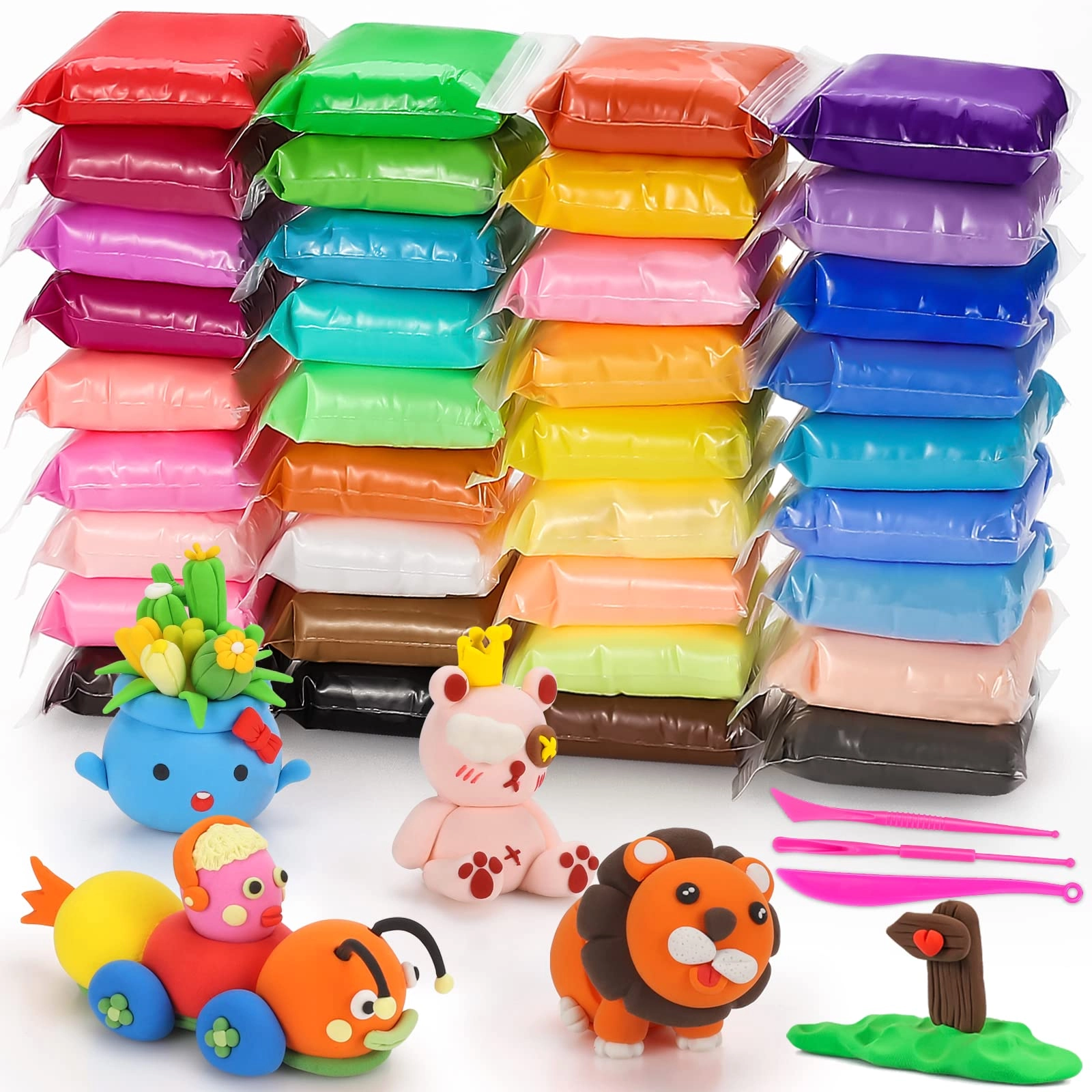 Modeling Clay Kit - Non toxic & environmentally friendly 360g 36 pcs.