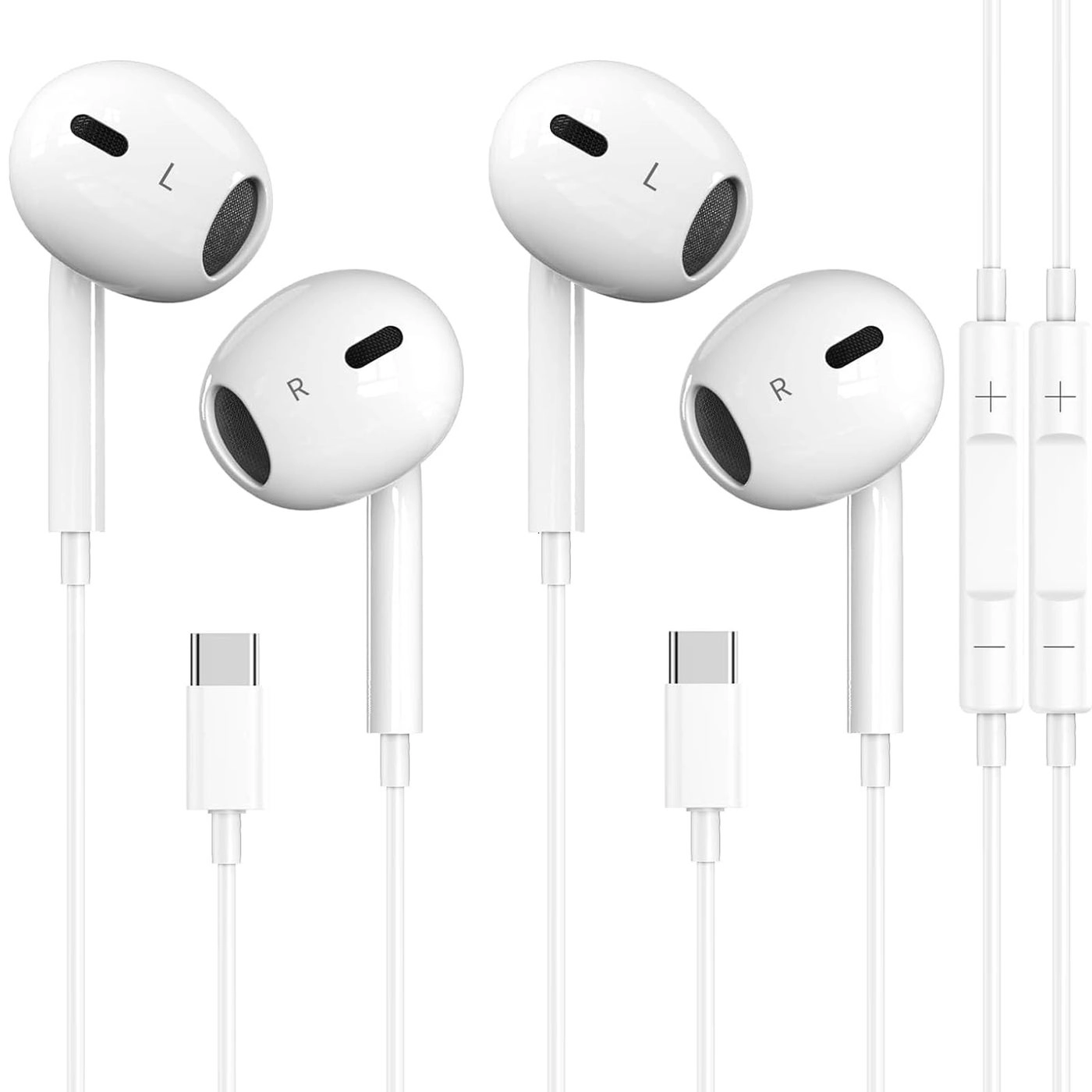SKLNXAZ USB C Headphones Wired Earbud Pack