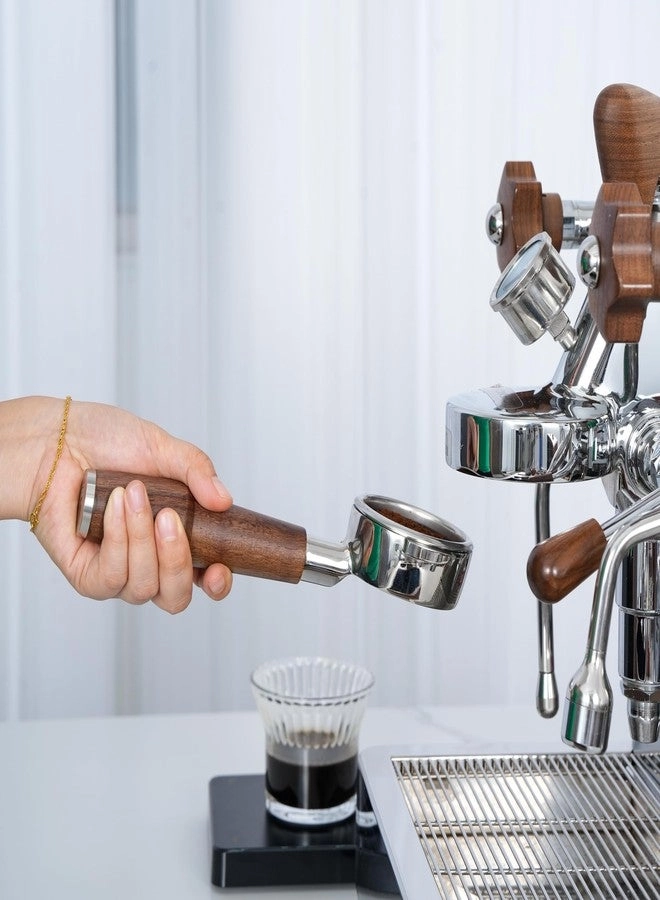 Bottomless Portafilter - 58mm E61 Group Head Walnut