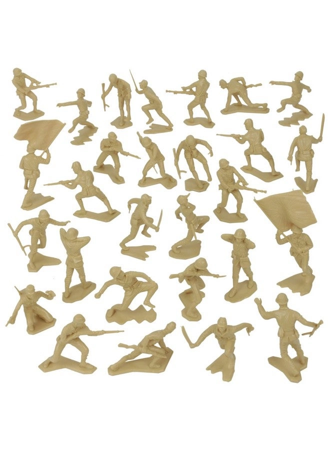 Classic Marx Japanese Plastic Army Men - WW2 Soldier Figures 32 pcs