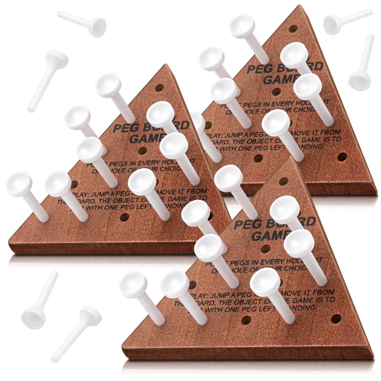Zhanmai Wooden Triangle Peg Game - Teens and Adults 3 pieces