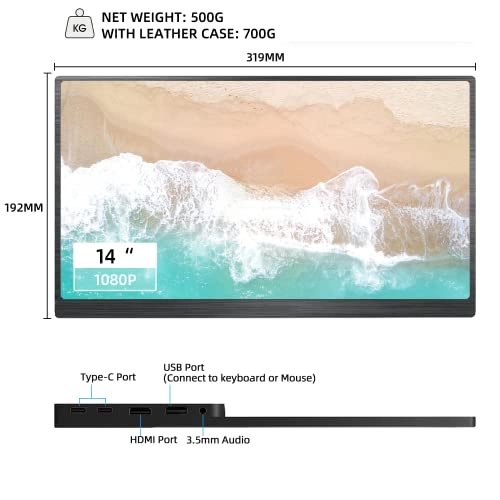Portable Monitor - FHD 1080P 14 Inch