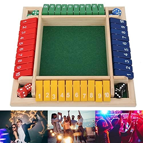 Board Dice Game - Math Wood 8.7x8.7x1.4in