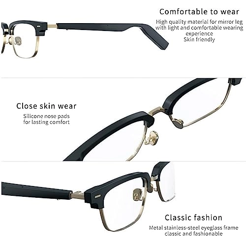 Smart Bluetooth Glasses - Open-Type Speakers Blue Light Lenses Bluetooth 5.3